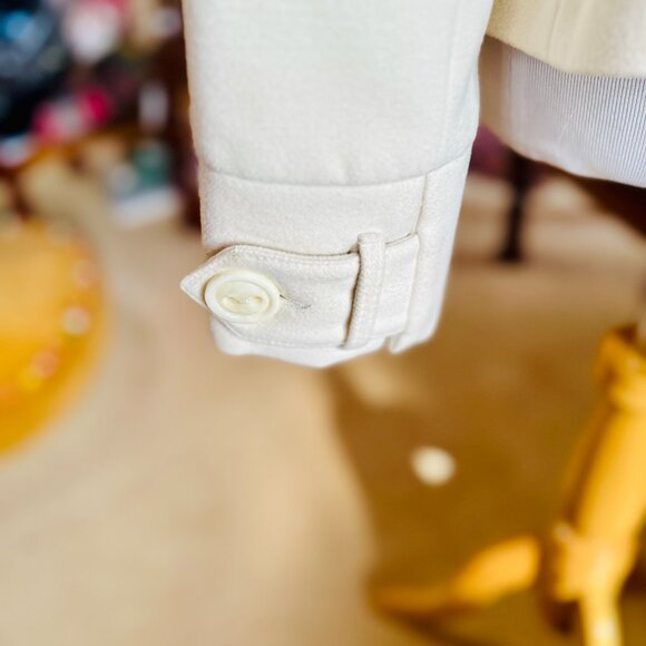 LYNNE Ivory Double Breasted Short Jacket Coat – 1 Junior - Ladies 0 - Picture 8 of 10